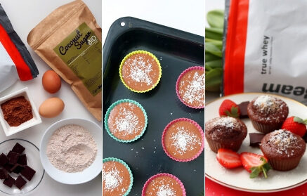 Fitness recipe: Fluffy protein muffins with coconut and chocolate