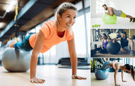 7 exercises with an fitball for better stability and strengthening of the whole body