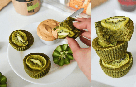 Fitness recipe: Vegan kiwi muffins from green superfoods