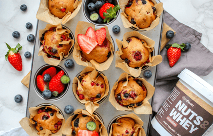 Fitness Recipe: Muffins with protein peanut butter nuts & whey
