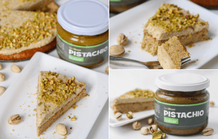 Fitness recipe: Non-traditional pistachio cake with cream of ricotta, protein and pistachio butter