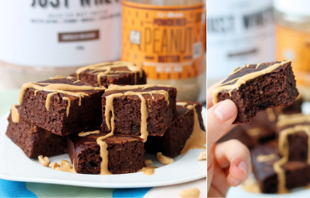 Fitness Recipe: Chocolate brownies with peanut butter and protein