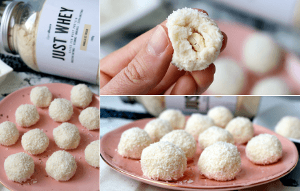 Fitness Recipe: Coconut protein balls with almond just like Raffaello