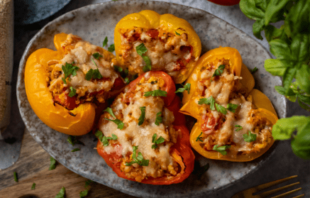 Fitness recipe: Baked peppers with parmesan crust