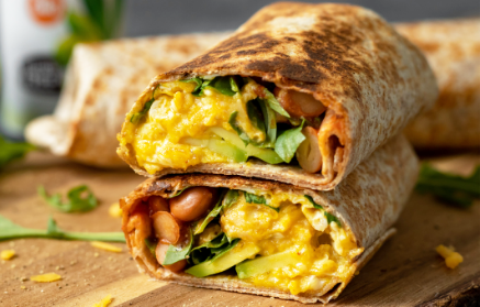 Fitness Recipe: Quick Breakfast Burrito with Beans, Avocado and Eggs