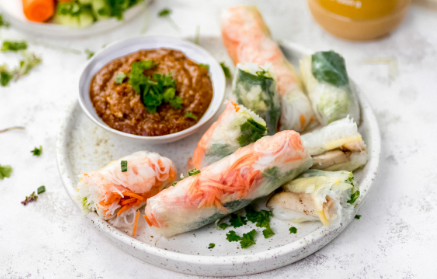 Fitness Recipe: Quick Spring Rolls with Vegetables and Prawns