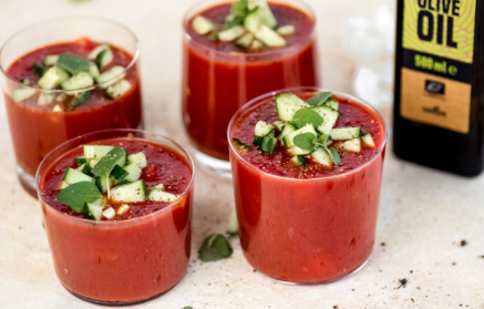 Fitness Recipe: Cold Gazpacho Soup Made of Fresh Vegetables