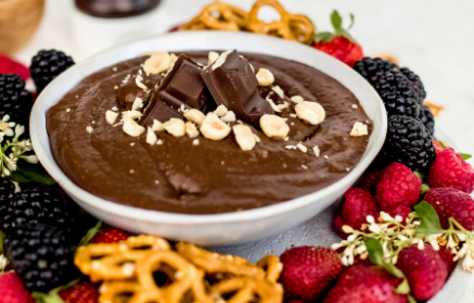 Fitness Recipe: Chocolate Hummus with Fresh Fruit and Salty Pretzels