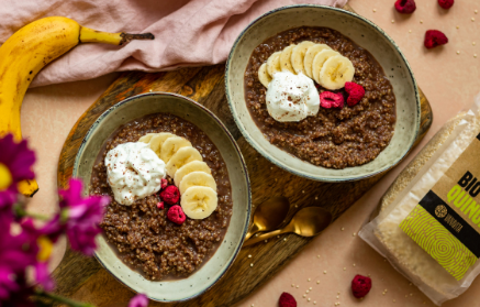 Fitness Recipe: Protein Quinoa with Rich Taste of Chocolate & Banana
