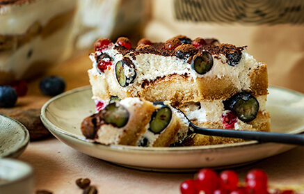 Fitness Recipe: Tiramisu with Delicate Cream & Berries
