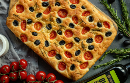 Fitness Recipe: Fluffy Italian Focaccia with Tomatoes and Olives