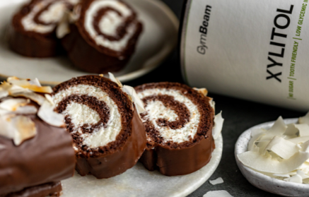 Fitness Recipe: Chocolate Swiss Roll with Curd & Coconut Cream