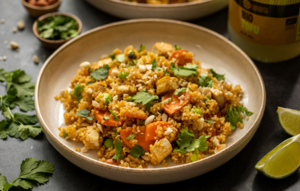 Fitness Recipe: Quinoa Stir Fry with Tofu and Peanuts