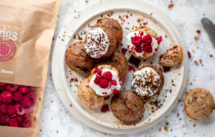 Fitness Recipe: Fluffy Muffins with Chocolate and Raspberry