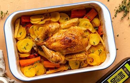 Fitness Recipe: Juicy Baked Chicken with Potatoes and Vegetables