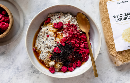 Fitness Recipe: Sweet Couscous with Poppy Seeds and Raspberries