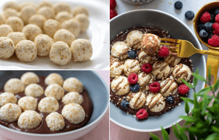 Fitness recipe: Curd balls with delicious chocolate cream